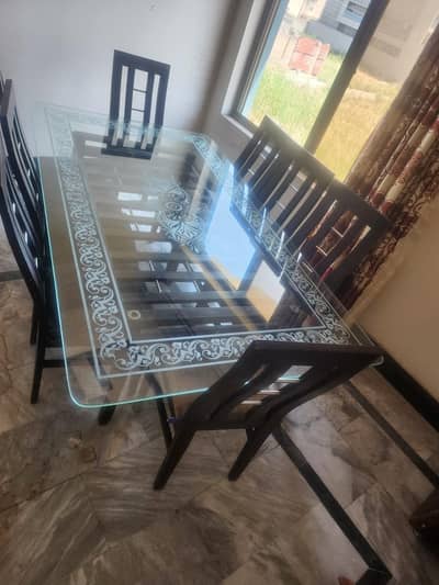 Dinning table with 8 chairs