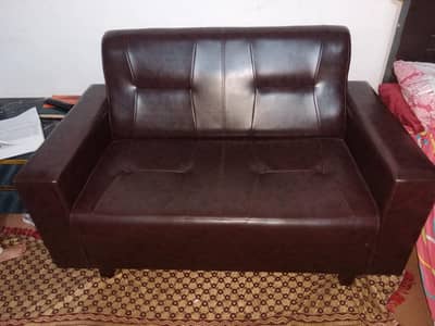 two seater lather sofa