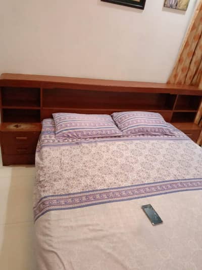 King Size Bed with attached side tables
