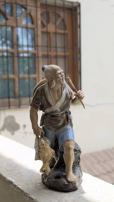 Imported Chinese Mudman Ceramic Figurine - Premium Quality