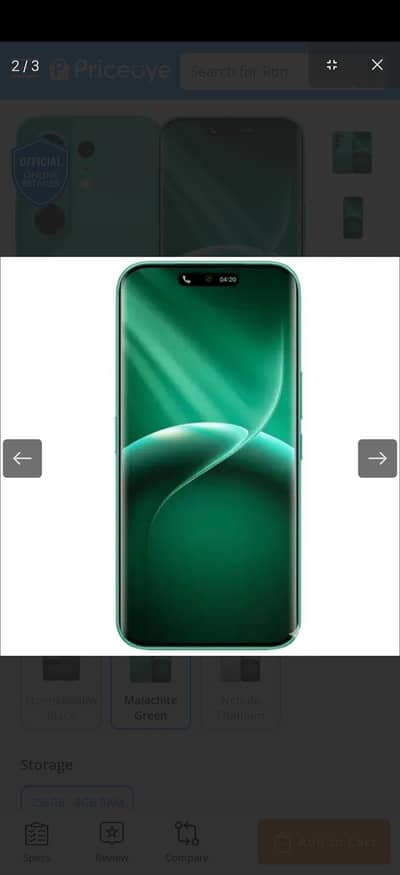 Tecno camon 50 pro new 8+8 256 GB green color main ha