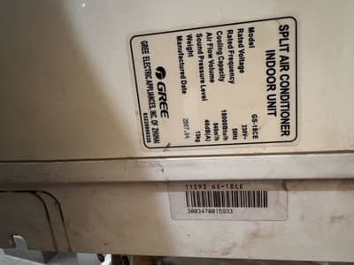Split ac, remote and plate