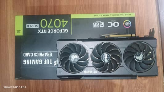 Rtx 4070 super asus tuff trio with box