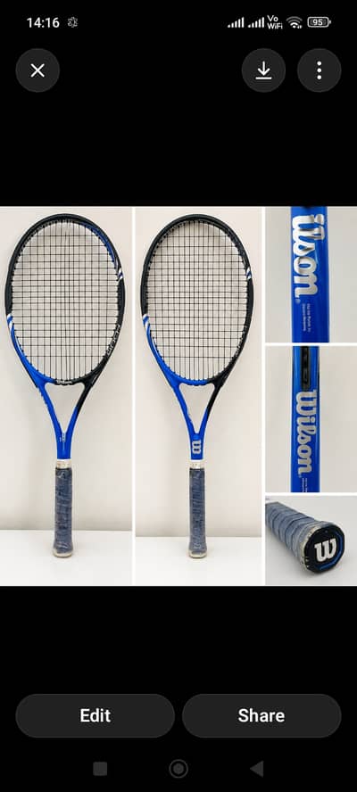 Wilson used tennis racket