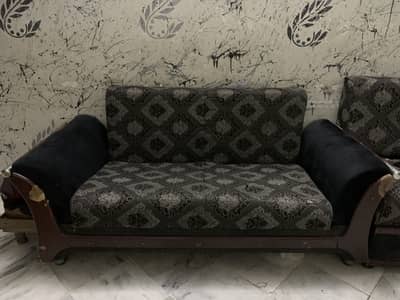 Sofa bed with single chair