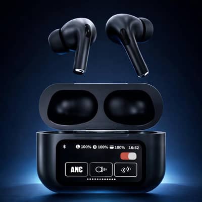 Air Pods X Digital Touch Screen – Black Edition