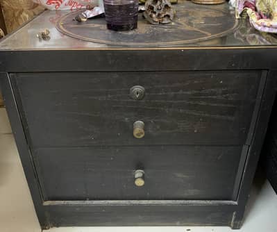 King Bed with mattress with 2 side tables and with dressing table