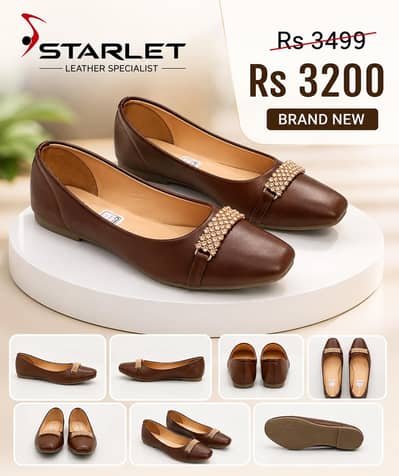 Starlet Women's Flats – Size 39 – Brand New – Original Box – Rs. 3,200
