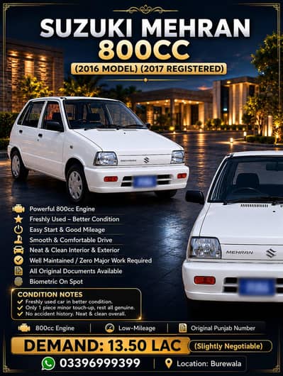 Suzuki Mehran VX 2016