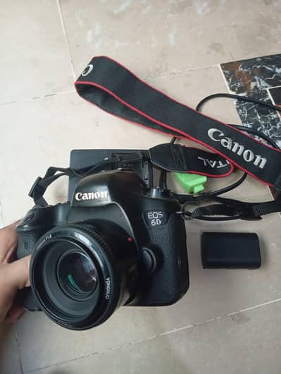 Canon 6D full frame body battery charger 50mm 1.8 good condition 10/8