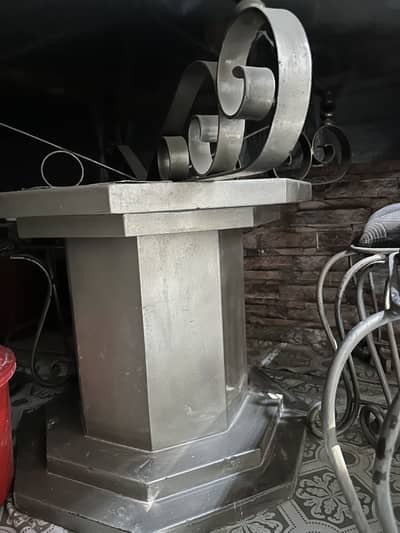 Steel dining table and chairs heavy in weight