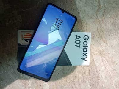 Samsung Mobile A07 with box cable 03084384659