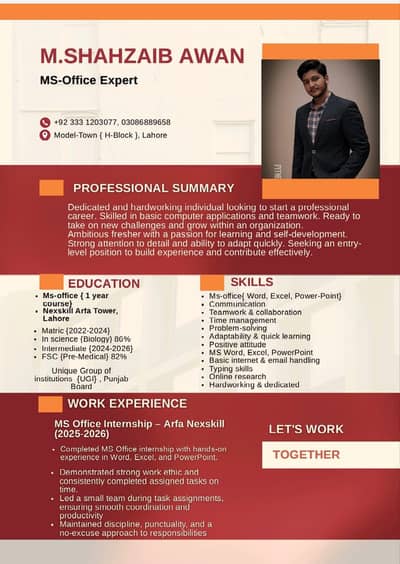MS Office Expert & Data Entry Operator Available