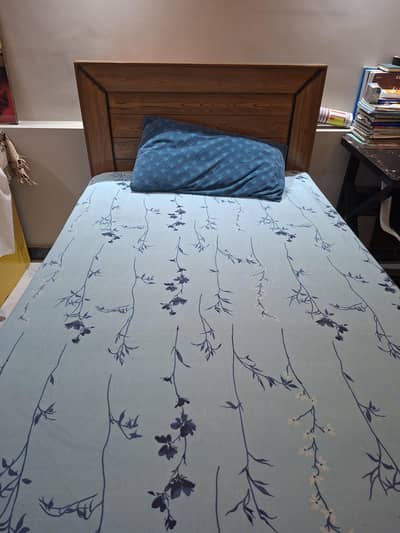 Single bed with spring Mattress_ Good condition
