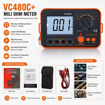 Mili Ohm Meter price in pakistan VC480C+
