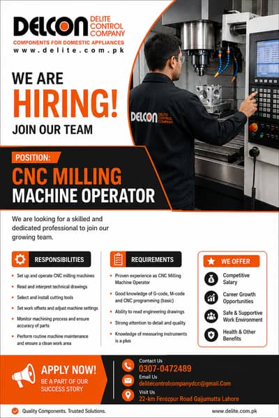CNC Milling Machine Operator