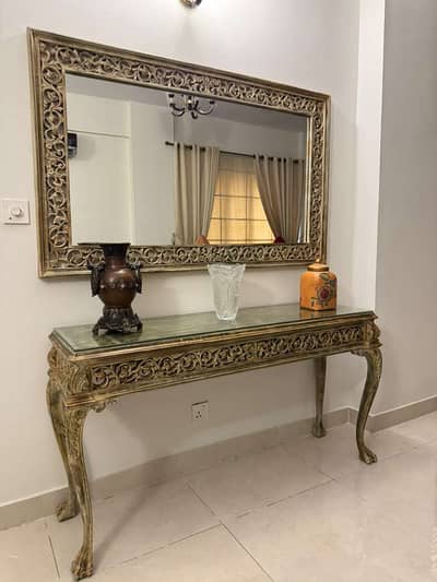 Console Set with Mirror and Table