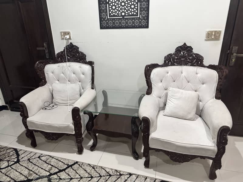 Solid wood chinioti sofa 1