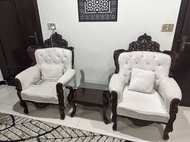 Solid wood chinioti sofa 3