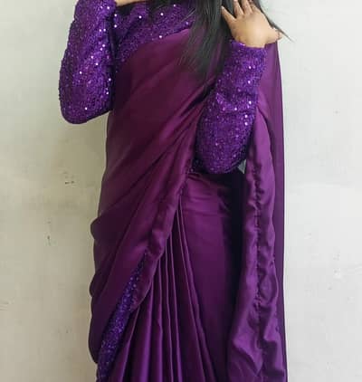 Moon light purple saree