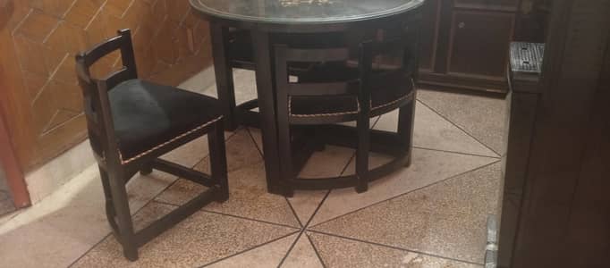 Modern Wooden Dining Table Set – Elegant, Durable & Stylish