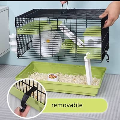 hamster cage and accessories