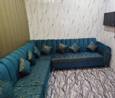 Premium 9-Seater Sofa Set in Zinc Blue – Brand New / Unused!