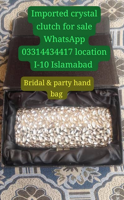crystal clutch . handbag