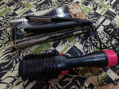 2 in 1 straighner plus blow dryer combo