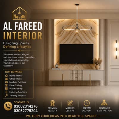 Luxury TV Wall Design | Modern Home Interior | AL FAREED INTERIOR.