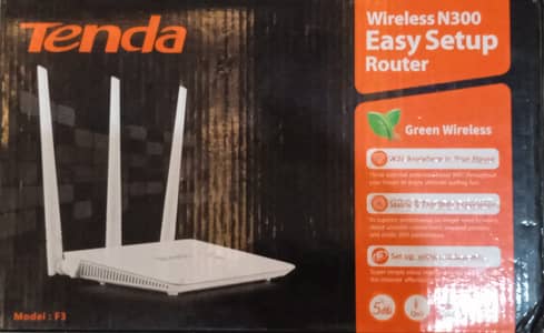 Tenda F3 N300 Wireless WiFi Router | Brand New | Complete Box Pack