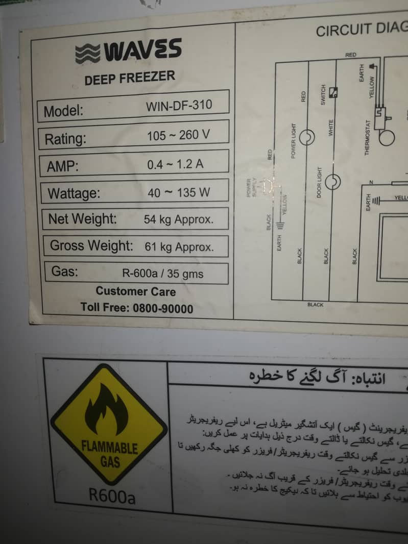 ویوز ڈیپ فریزر سنگل ڈور برائے فروخت (بالکل نئے کی طرح) 3