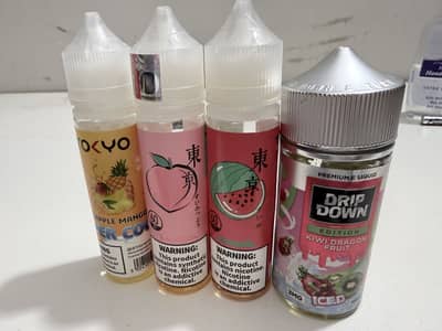 Slightly used Vape Flavours available in 3mg