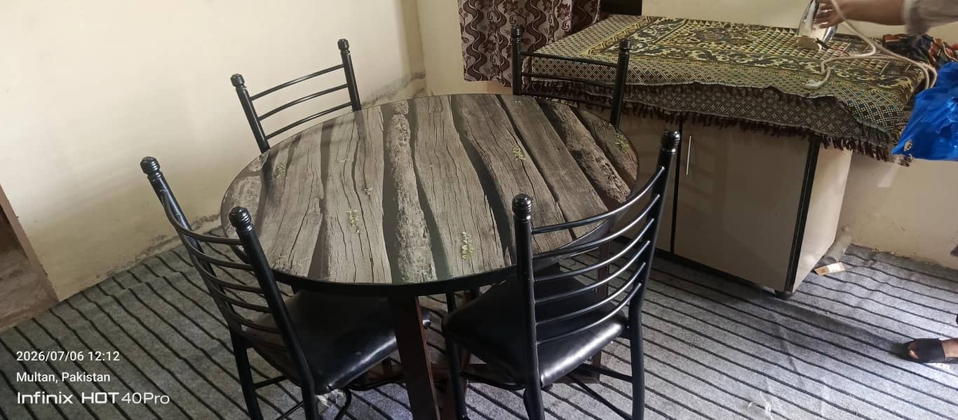 Dining table set for 4 6