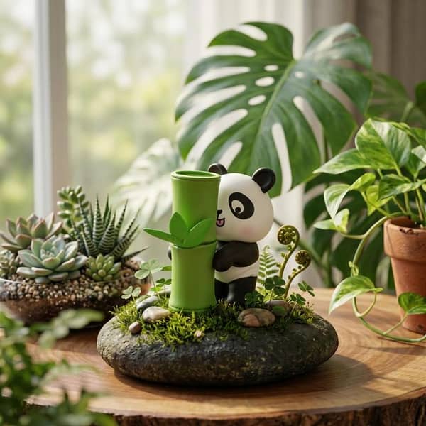 1 Pc Universal Panda Resin Character Decoration Accessories For Car