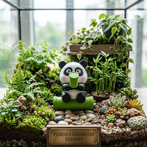1 Pc Universal Panda Resin Character Decoration Accessories For Car