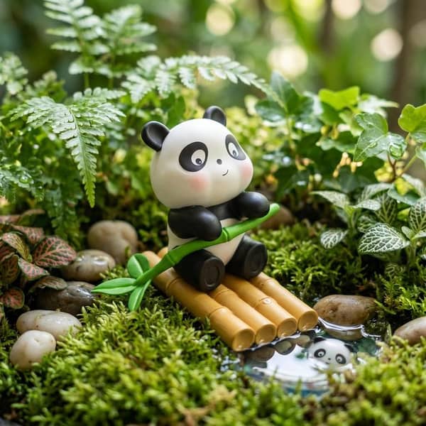 1 Pc Universal Panda Resin Character Decoration Accessories For Car