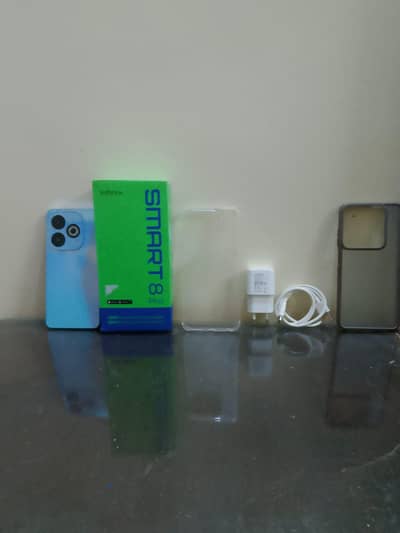 infinix smart 8 pro 4/128 complete box and accessories