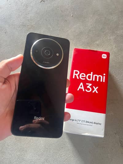 REDMI A3X 3/64 WITH CHARGER AND BOX
