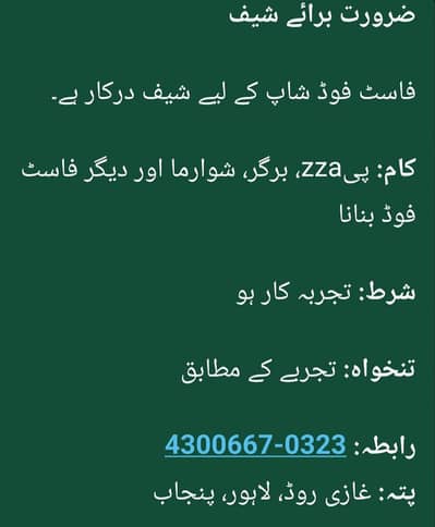 shef  required