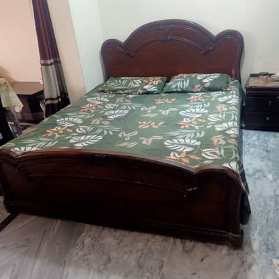 pure sheeshum wood double bed