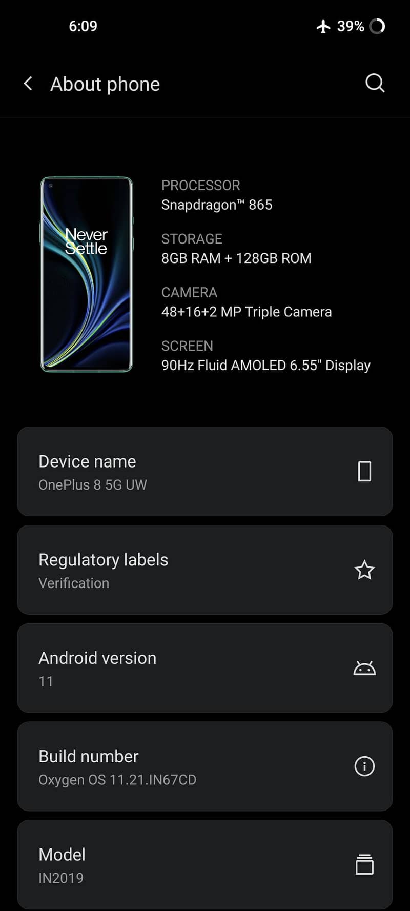 One Plus 8 6