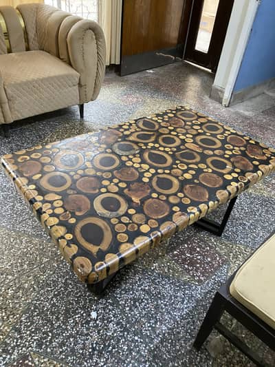 Solid Wood Epoxy Coffee/Center Table – Premium Handmade Design