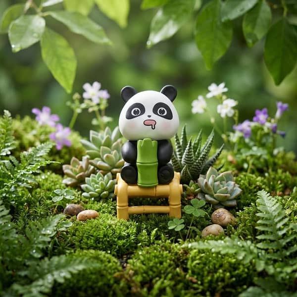 1 Pc Universal Panda Resin Character Decoration Accessories For Car