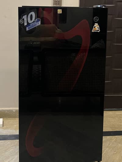 PEL 1400 Glass Door Fridge (Red Blaze) - 10/10 Condition
