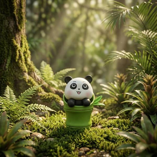 1 Pc Universal Panda Resin Character Decoration Accessories For Car