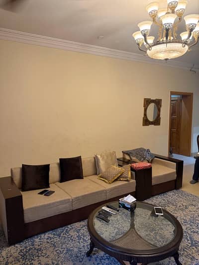 L shaped 5 seater sofa sett pure inter wood for sale