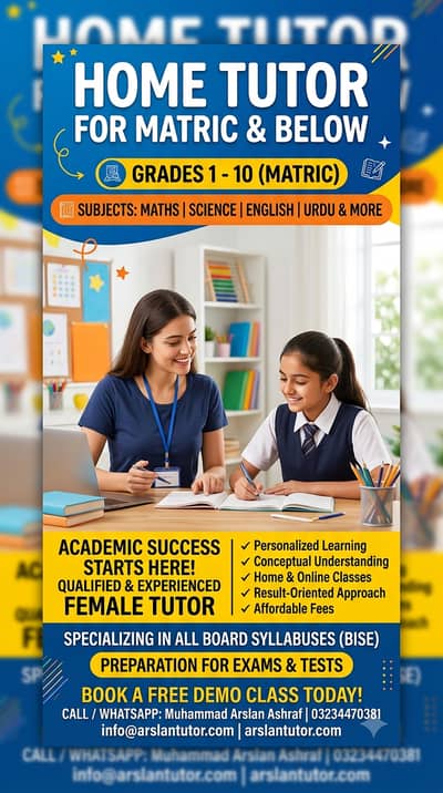 Expert Home Tuition Services for Matric and Below