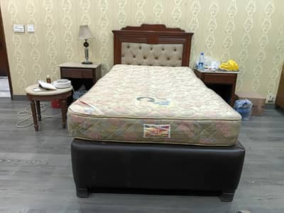 single bed with  double spring mattress
