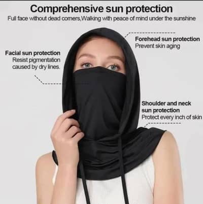 Sun Protection Face Mask Black Grey XL  Rs 850  Order now